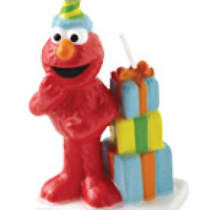 Elmo w/Gifts Birthday Candle 3″